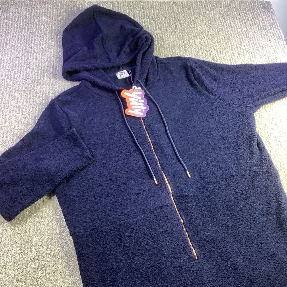 Yitty Pet Me Heart Pocket One Piece Jumpsuit Wild Nights Navy Blue Size 6X NWT